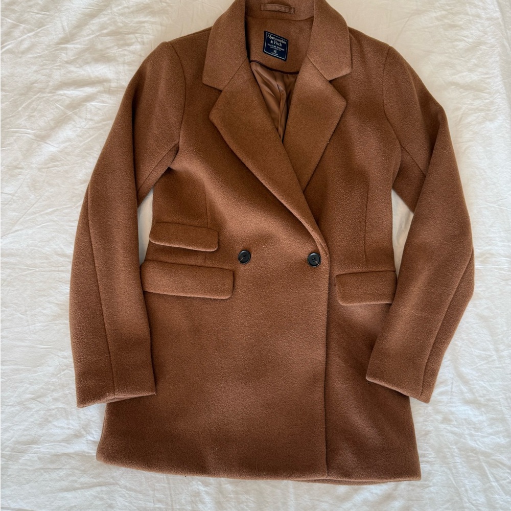 Classic Brown Double-Breasted Women's Coat